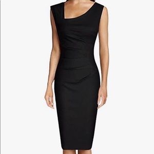 MUXXN Women's Retro 1950s Style Sleeveless Slim Business Pencil Dress